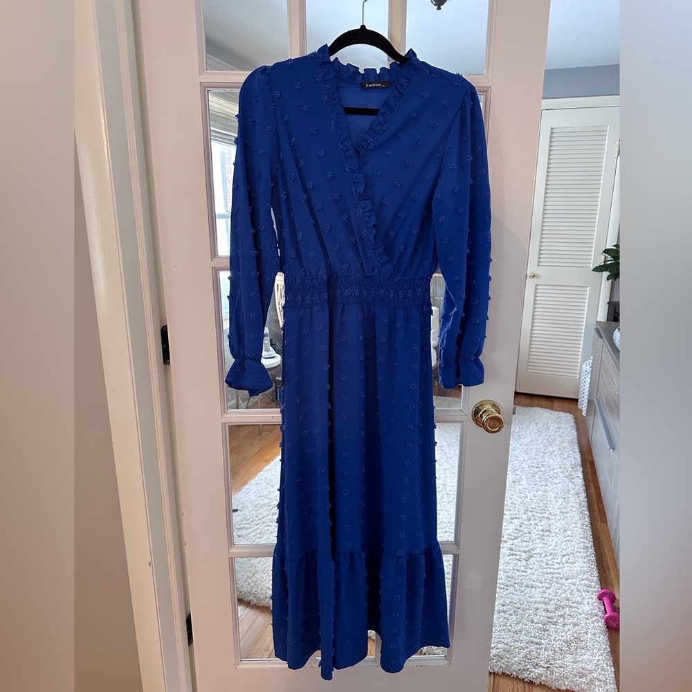Elegant Blue Women's Dress